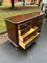 Load image into Gallery viewer, Ethan Allen Georgian Court Dresser with Dual Mirrors – 66” Wide
