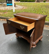 Load image into Gallery viewer, Ethan Allen Georgian Court Nightstand with Glass Top
