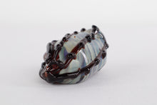 Load image into Gallery viewer, Hand-Blown Art Glass Seashell Sculpture – Swirled Multicolor with Textured Accents
