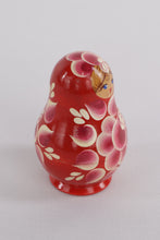 Load image into Gallery viewer, Hand-Painted Russian Matryoshka Nesting Dolls – Red Floral, 6-Piece Set
