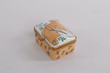 Load image into Gallery viewer, Hand-Painted Limoges France Porcelain Trinket Box – Script &amp; Quill Design
