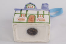 Load image into Gallery viewer, Vintage Hand-Painted Ceramic Cottage House Ornament – 3"
