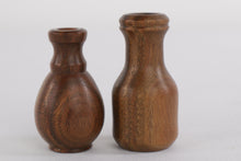 Load image into Gallery viewer, Set of 3 Vintage Hand-Turned Mini Wooden Bud Vases
