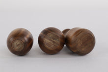 Load image into Gallery viewer, Set of 3 Vintage Hand-Turned Mini Wooden Bud Vases
