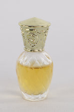 Load image into Gallery viewer, Mini Vintage Cologne Bottle with Ornate Gold Cap – Collectible Glass
