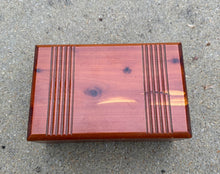 Load image into Gallery viewer, 1940s Cedar Keepsake Box – Hand-Inscribed “1942 Christmas,” 8.5” x 5.5” Trinket Chest
