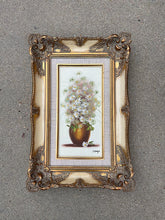 Load image into Gallery viewer, Original Oil Painting on Canvas – Floral Still Life with Daisies in Ornate Gilt Frame, 12&quot; x 18&quot;
