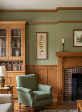 Load image into Gallery viewer, Hand-Embroidered Floral Crewel Art – 10.5&quot; x 25.75&quot; Framed Vertical Wildflower Design
