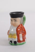 Load image into Gallery viewer, Set of 3 Vintage Miniature Toby Jugs – Hand-Painted Ceramic Pitchers, Made in Japan
