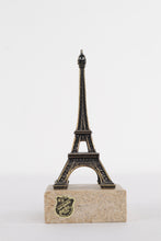 Load image into Gallery viewer, Vintage Eiffel Tower Souvenir Statue – Metal on Marble Base – Made in France – 5” Tall
