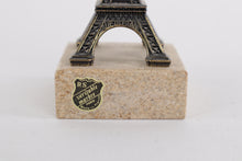 Load image into Gallery viewer, Vintage Eiffel Tower Souvenir Statue – Metal on Marble Base – Made in France – 5” Tall
