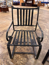 Load image into Gallery viewer, Iron and Rock Wrought Iron Spring Rocking Patio Chairs Set of 2 Black
