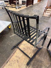 Load image into Gallery viewer, Iron and Rock Wrought Iron Spring Rocking Patio Chairs Set of 2 Black
