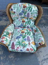 Load image into Gallery viewer, Lane Venture Rattan Lounge Chair with Botanical Upholstery
