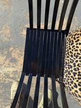 Load image into Gallery viewer, Black Savonarola (Dante) Chair with Leopard Upholstery
