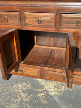 Load image into Gallery viewer, Rustic Asian Buffet Cabinet with Lower Drawers
