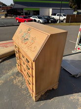 Load image into Gallery viewer, Hand-Decorated Jasper Writing Desk with Crackle Finish
