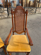 Load image into Gallery viewer, Thomasville Segovia Dining Set – Table w/ 2 Leaves + 8 Cane-Back Chairs (Spanish Mediterranean Style)
