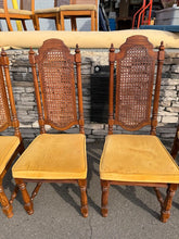 Load image into Gallery viewer, Thomasville Segovia Dining Set – Table w/ 2 Leaves + 8 Cane-Back Chairs (Spanish Mediterranean Style)
