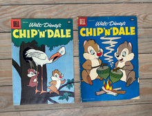 Load image into Gallery viewer, 1950s Dell “Walt Disney’s Chip ’N’ Dale” Comic Book Pair – March–May &amp; June–Aug Issues – Original 10¢ Editions
