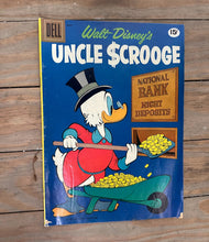 Load image into Gallery viewer, 1961 Dell “Uncle $crooge” May Issue – Walt Disney Comic – 15¢ Cover – Classic Money Wheelbarrow Artwork
