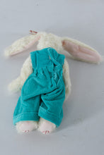 Load image into Gallery viewer, Ty Attic Treasures Collection “Ivy” the Bunny – Cream Plush Rabbit in Teal Corduroy Overalls | Buy One, Get One Half Off!
