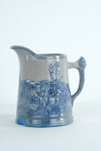Load image into Gallery viewer, Antique Salt Glazed Stoneware Pitcher with Native American Relief Scene and Chief Handle 8 Inch
