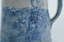Load image into Gallery viewer, Antique Salt Glazed Stoneware Pitcher with Native American Relief Scene and Chief Handle 8 Inch
