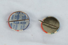 Load image into Gallery viewer, Vintage 1950s “I Like Ike” &amp; “Let’s Back Ike” Political Campaign Buttons – Eisenhower Memorabilia Pair
