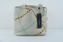 Load image into Gallery viewer, Ilse Jacobsen BAG06D Woven Tote Bag Sand Multicolor Braided Vegan Leather NWT
