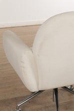 Load image into Gallery viewer, Imogen Ivory Upholstered Office Chair with Casters - Crate &amp; Barrel
