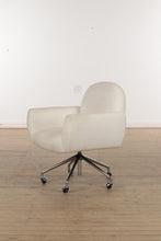 Load image into Gallery viewer, Imogen Ivory Upholstered Office Chair with Casters - Crate &amp; Barrel

