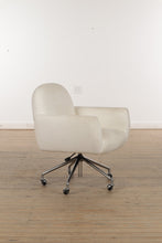 Load image into Gallery viewer, Imogen Ivory Upholstered Office Chair with Casters - Crate &amp; Barrel

