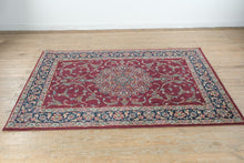 Load image into Gallery viewer, Imperial Heirloom Wine &amp; Navy Traditional Area Rug – 5'5" x 7'7"
