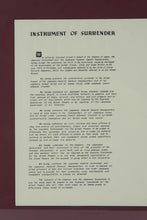 Load image into Gallery viewer, 1945 Instrument of Surrender Framed Document Print Douglas MacArthur Tokyo Bay
