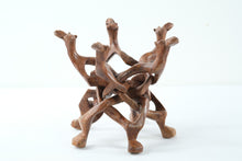 Load image into Gallery viewer, Carved Interlocking Camel Candle / Plant Holder
