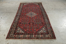 Load image into Gallery viewer, Vintage Persian Iranian Hand Knotted Wool Rug Red 49 x 119 Inches
