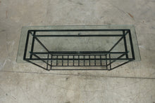 Load image into Gallery viewer, Iron and Glass Console Table with Lower Shelf
