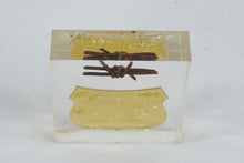 Load image into Gallery viewer, Cold War Barbed Wire Souvenir Iron Curtain Acrylic Display Block
