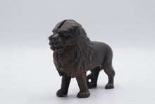 Load image into Gallery viewer, Antique Cast Iron Lion Still Bank Coin Bank Figural Money Box
