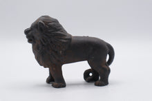 Load image into Gallery viewer, Antique Cast Iron Lion Still Bank Coin Bank Figural Money Box

