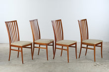 Load image into Gallery viewer, Set of 4 Italian Workbench Cherry Wood Modern Dining Chairs
