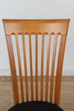 Load image into Gallery viewer, A. Sibau Italian Slat Back Dining Chairs Set of 4 Wood Frame Upholstered Seat
