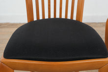 Load image into Gallery viewer, A. Sibau Italian Slat Back Dining Chairs Set of 4 Wood Frame Upholstered Seat
