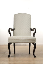 Load image into Gallery viewer, Ivory Queen Anne Arm Chair
