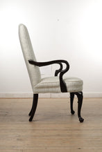 Load image into Gallery viewer, Ivory Queen Anne Arm Chair
