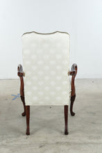 Load image into Gallery viewer, Traditional Mahogany Queen Anne Accent Armchair with Shell Pattern Upholstery
