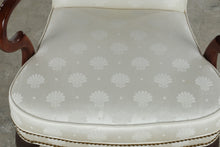 Load image into Gallery viewer, Traditional Mahogany Queen Anne Accent Armchair with Shell Pattern Upholstery
