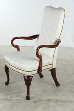 Load image into Gallery viewer, Traditional Mahogany Queen Anne Accent Armchair with Shell Pattern Upholstery
