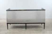 Load image into Gallery viewer, Neoclassical Style Upholstered Settee with Ebonized Carved Wood Frame

